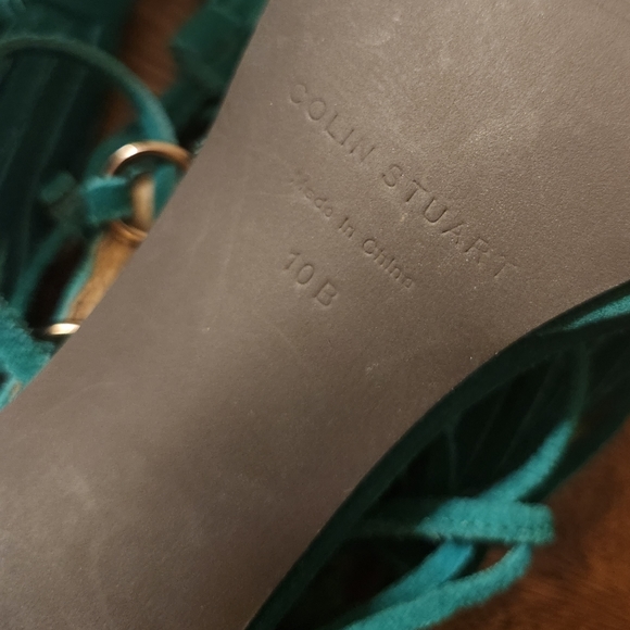 Colin Stuart | Suede Lace-Up Tasseled Gladiator Heels - Picture 8 of 8